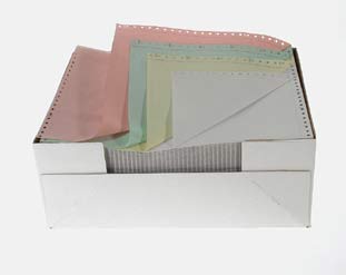 papier komputerowy Samindruk 375x12 1+3 kopia kolorowa 400 kpl/pud. Cena katalogowa 113,18z�. Teraz -30%