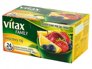 herbata owocowo - zioowa Vitax Family owocowy raj, 24 torebki
