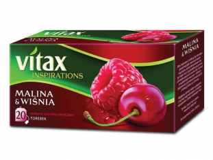 herbata owocowa Vitax Inspirations malina winia, 20 torebek