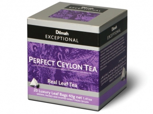 herbata czarna Dilmah Exceptional Perfect Ceylon Tea, stokowa, piramidki, 20 torebek