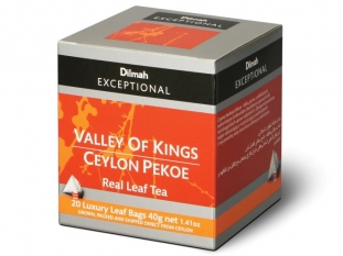 herbata czarna Dilmah Valley of Kings Ceylon Pekoe Exceptional, stokowa, piramidki, 20 torebek