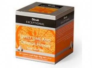 herbata czarna Dilmah Exceptional Lively Lime and Orange Fusion, stokowa, piramidki, 20 torebek