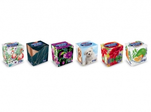 chusteczki higieniczne Velvet Cube Style, 3-warstwowe, 56 listkw