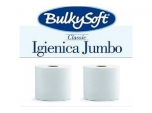 papier toaletowy BulkySoft Jumbo Estrax 2-warstwowy, gadki, centralne dozowanie, rolka 200 m