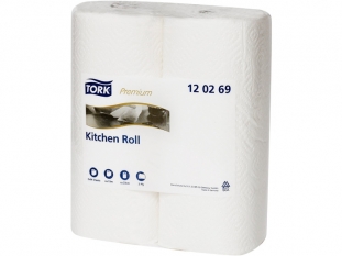 rczniki papierowe w roli TORK Kitchen Roll 120269 biae, 2rol./op.