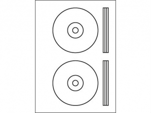 etykiety na pyty CD / DVD samoprzylepne biae Argo Uni r. 117 mm, ark. A4 1x2, 50 ark./op.