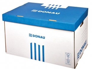pudo archiwizacyjne Donau otwierany z gry, karton o wym. 560x370x315 mm niebieski