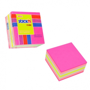 karteczki samoprzylepne Stick'n 51x51 mm, rowa, 250 kartek