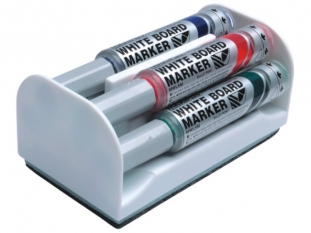 marker do tablic suchocieralnych whiteboard Pentel Maxiflo MWL5M, okrga kocwka, 4 szt./kpl. z gbka