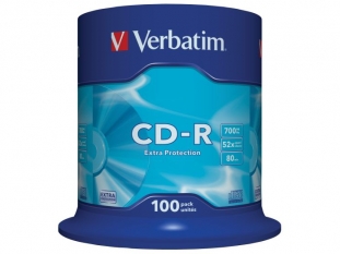 pyty CD-R Verbatim Extra Protection 700MB x52 cake 100 szt.