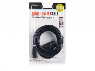 kabel przejciwka HDMI-DVI Natec , 3m, pozacane styki, nka-0420