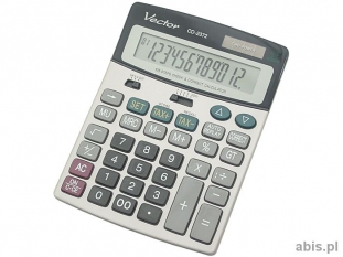 kalkulator biurowy Vector CD-2372, 12 miejscowy wywietlacz