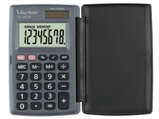 kalkulator kieszonkowy Vector CH-862D, 8 miejscowy wywietlacz