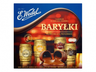 czekoladki bombonierka Wedel Baryki z alkoholem 200 g