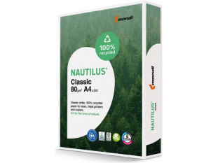 papier do drukarek i kopiarek A4 80g Nautilus Classic, ekologiczny, recyklingowy, w 100% z makulatury