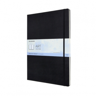 notes, notatnik 29,7x42 cm, papier akwarelowy gadki, twarda oprawa, czarny, 60 stron, Moleskine Art Watercolour