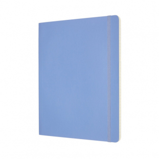 notes, notatnik 19x25 cm w linie, mikka oprawa, niebieski, 192 strony, Moleskine Classic