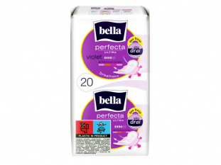 Podpaski Bella Perfecta Ultra Violet, ze skrzydekami, 20 szt./op.