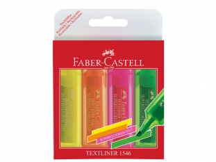 zakrelacz fluorescencyjny Faber Castell 1546 4 kolory w etui, 154604