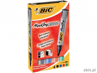 marker permanentny Bic Marking 2000, okrga kocwka, gr.linii 1,7 mm, 4 szt/kpl.